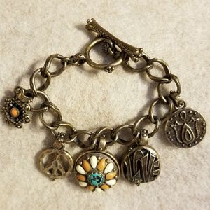 HIPPIE LOVE CHARM FLOWER PEACE BRACELET